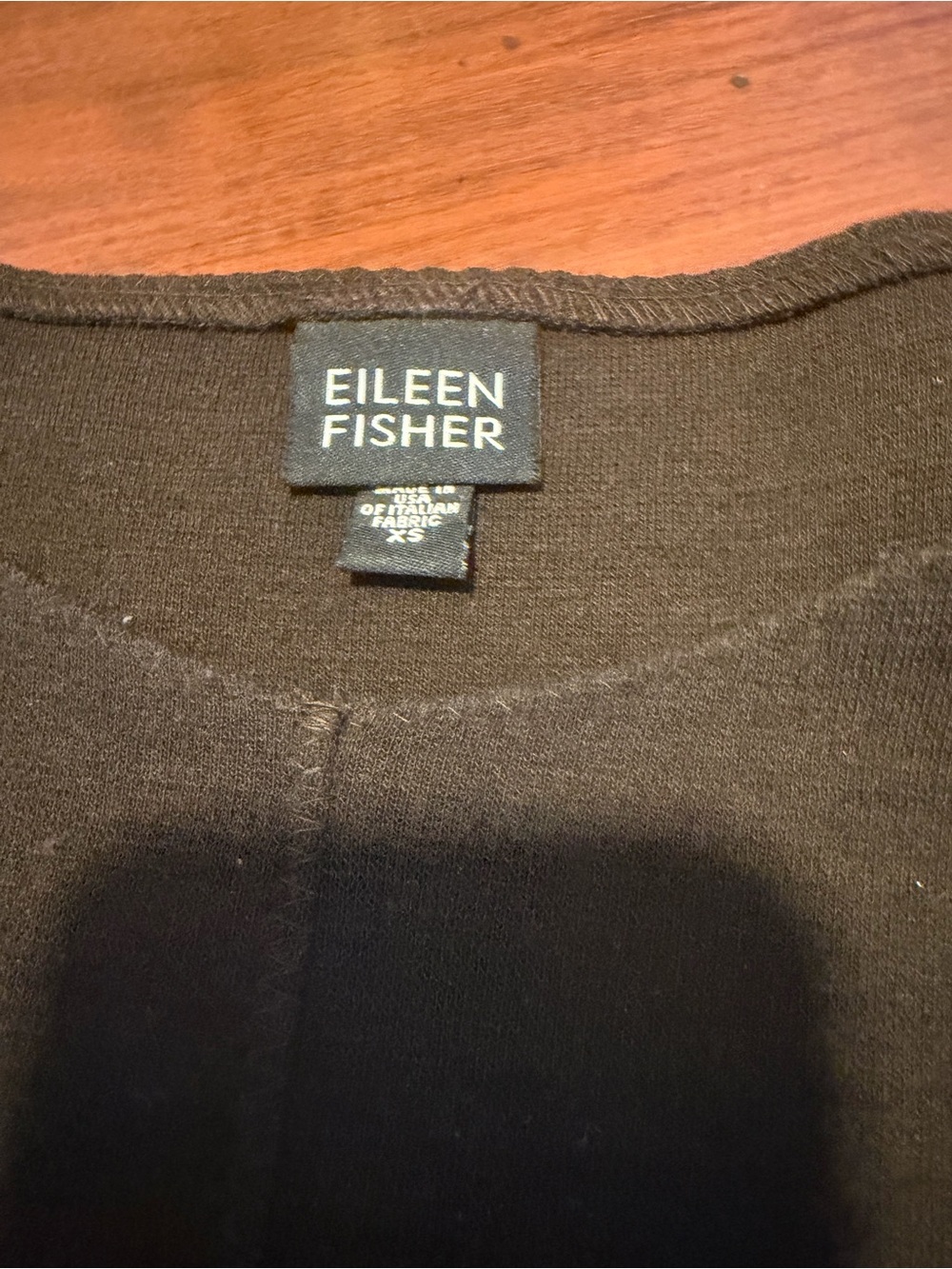 Eileen Fisher Dark Brown viscose/wool Midi A-Line Knit Dress - Picture 4 of 7